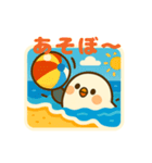 海とシマエナガの夏旅スタンプ（個別スタンプ：3）