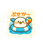 海とシマエナガの夏旅スタンプ（個別スタンプ：10）