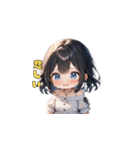 夏の麦わら帽子ガール（個別スタンプ：30）