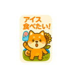 ひまわり柴犬の夏休みスタンプ（個別スタンプ：11）