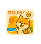 ひまわり柴犬の夏休みスタンプ（個別スタンプ：28）