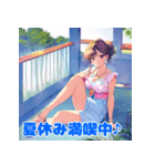 夏が来た！キュートなひと言女子（個別スタンプ：30）