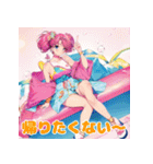夏、ちょい甘セリフ女子スタンプ（個別スタンプ：28）