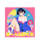 夏、ちょい甘セリフ女子スタンプ（個別スタンプ：40）