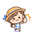 【夏】ず～っと使える♡ナチュラルガール（個別スタンプ：4）