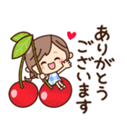 【夏】ず～っと使える♡ナチュラルガール（個別スタンプ：5）