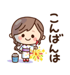 【夏】ず～っと使える♡ナチュラルガール（個別スタンプ：12）