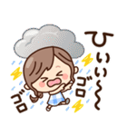 【夏】ず～っと使える♡ナチュラルガール（個別スタンプ：16）