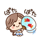 【夏】ず～っと使える♡ナチュラルガール（個別スタンプ：18）