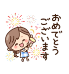 【夏】ず～っと使える♡ナチュラルガール（個別スタンプ：30）