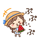 【夏】ず～っと使える♡ナチュラルガール（個別スタンプ：32）