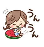 【夏】ず～っと使える♡ナチュラルガール（個別スタンプ：33）