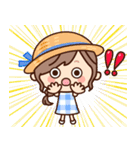 【夏】ず～っと使える♡ナチュラルガール（個別スタンプ：36）