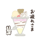 ちんまりとしたうさぎのプック。(夏)文字付（個別スタンプ：6）