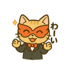 仮面猫紳士のスタンプ（個別スタンプ：24）