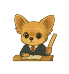 チワワちゃんの日常《学生》（個別スタンプ：3）