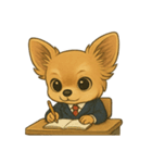 チワワちゃんの日常《学生》（個別スタンプ：4）