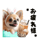 ❤️イースターエッグとだるいチワワ犬（個別スタンプ：6）