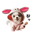 ❤️イースターエッグとだるいチワワ犬（個別スタンプ：17）