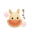 羊毛フェルト♡うさぎちゃん♡日常スタンプ（個別スタンプ：17）
