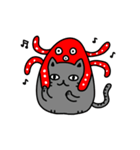 【動く】猫にたこ（個別スタンプ：8）