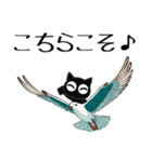 ■モノクロ猫◎大人の挨拶2。梅雨、夏（個別スタンプ：16）