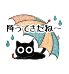 ■モノクロ猫◎大人の挨拶2。梅雨、夏（個別スタンプ：30）
