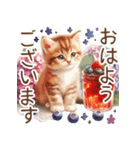 スイーツと花と猫♡【良く使う言葉】（個別スタンプ：1）