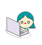 Happy girl❄︎*組み合わせ（個別スタンプ：1）