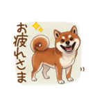 毎日使える♪豆柴のほっこりスタンプ（個別スタンプ：2）