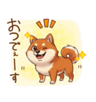 毎日使える♪豆柴のほっこりスタンプ（個別スタンプ：6）