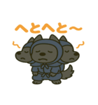 かわいい忍者のケルベロスのスタンプ 001（個別スタンプ：21）
