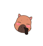 隣のかぴばらさん（個別スタンプ：3）