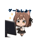 ちび猫娘のキュートな日常スタンプ！（個別スタンプ：24）