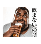 明るいお酒大好き黒人【面白い/ネタ】（個別スタンプ：18）
