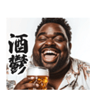 明るいお酒大好き黒人【面白い/ネタ】（個別スタンプ：30）