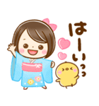 夏に役立つ♡大人かわいい女の子（個別スタンプ：4）