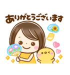 夏に役立つ♡大人かわいい女の子（個別スタンプ：9）