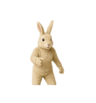 [アレンジ用]白ウサギのキグルミ（個別スタンプ：2）