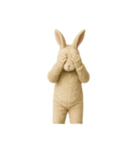 [アレンジ用]白ウサギのキグルミ（個別スタンプ：4）