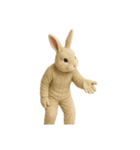 [アレンジ用]白ウサギのキグルミ（個別スタンプ：5）