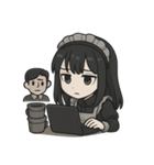 メイドITエンジニアと猫のデバッグ日常（個別スタンプ：9）
