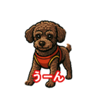 トイプードル ナナとレオ（個別スタンプ：3）
