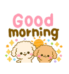 カラフル可愛い♡ふわもこ♡トイプードル（個別スタンプ：3）