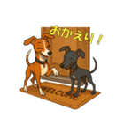 ウィペット「きな子」とイタグレ「チョコ」（個別スタンプ：7）
