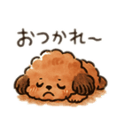 ちょっとシュールなゆるかわトイプードル（個別スタンプ：3）