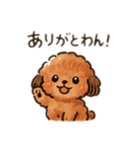 ちょっとシュールなゆるかわトイプードル（個別スタンプ：6）