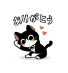 ハチワレ(猫)表情が可愛いスタンプ（個別スタンプ：2）