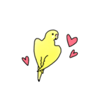 セキセイインコの可愛い1日（イエロー）（個別スタンプ：7）