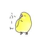 セキセイインコの可愛い1日（イエロー）（個別スタンプ：18）